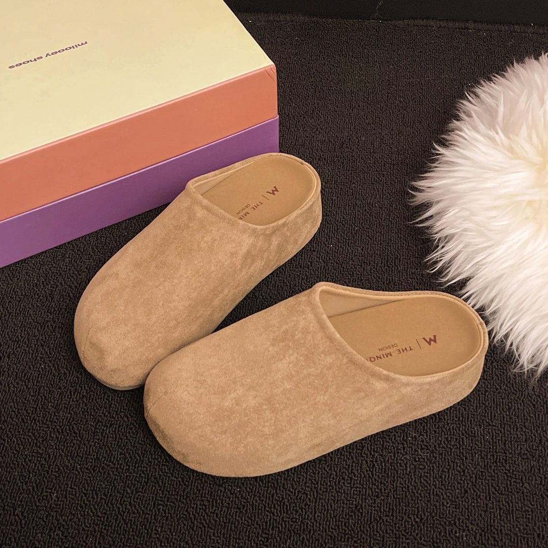 Damen Bequeme Clogs aus weichem Wildleder mit ergonomischem Fußbett EB