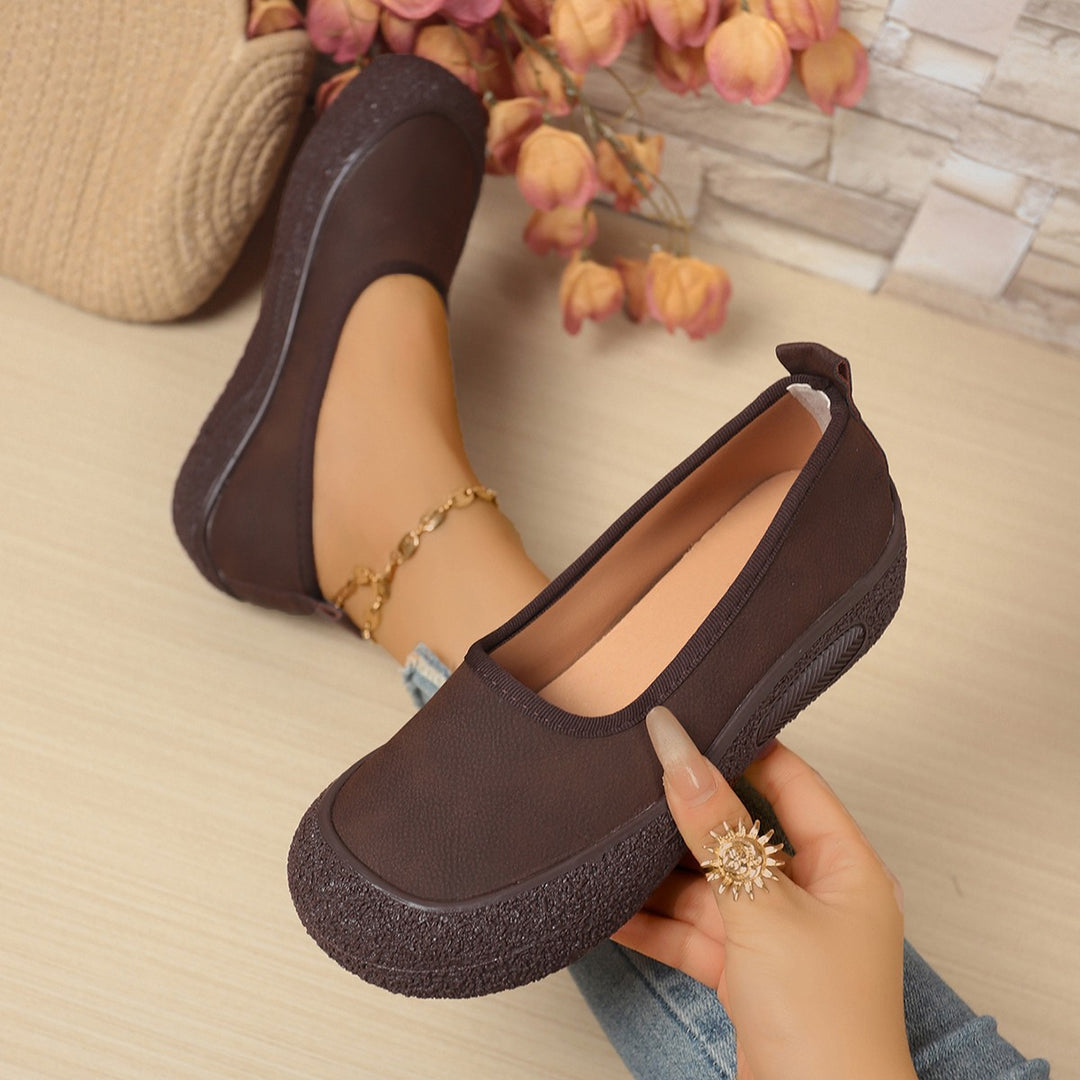 Damen bequeme Slip-On Schuhe mit rutschfester Sohle EB