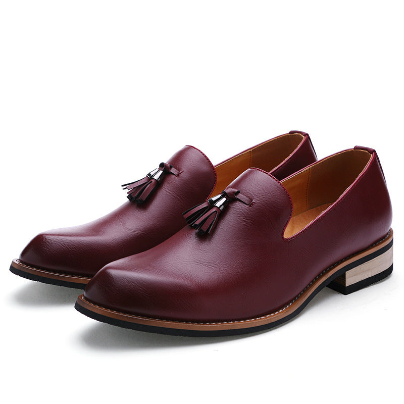 Damen Luxus Loafers aus echtem Leder mit modischen Fransen EB
