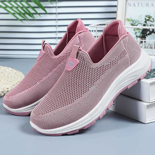 Damen Atmungsaktive Komfort-Sneaker mit elastischem Einsatz und dämpfender Sohle EB