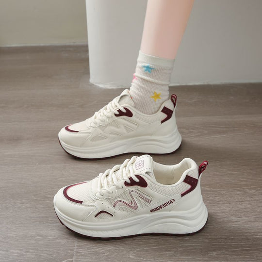 Damen City‑Chunky‑Sneaker mit skulpturierter Plateausohle, Mesh‑Einsätzen und gepolstertem Komfortkragen EB