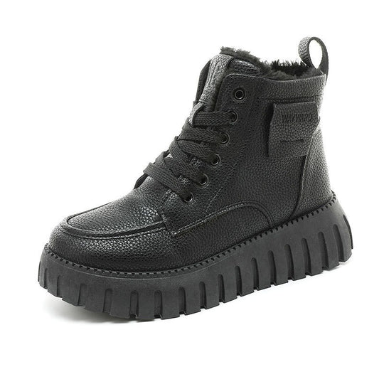 Damen stilvolle Winterstiefel mit elegantem Kunstfell und rutschfester Sohle EB