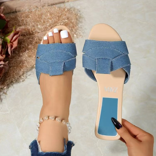Damen Modische Riemchen-Sandalen mit elegantem Schleifen-Design und komfortabler Fußbettung EB