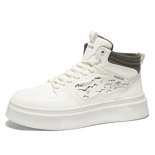Damen modische High-Top Sneakers mit dämpfendem Sohlenprofil und robuster Verarbeitung EB