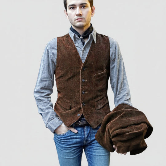 Herren elegante Weste aus Cord EB