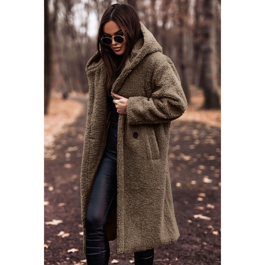 Damen Kuscheliger Teddy-Mantel EB