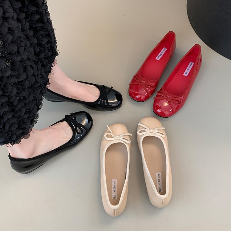 Damen Ballerinas mit dekorativer Schleifenapplikation und komfortablem Fußbett EB