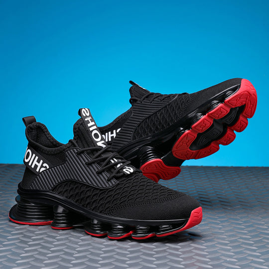 Damen Sportliche Sneaker mit elastischer Sohle und atmungsaktivem Mesh-Obermaterial EB