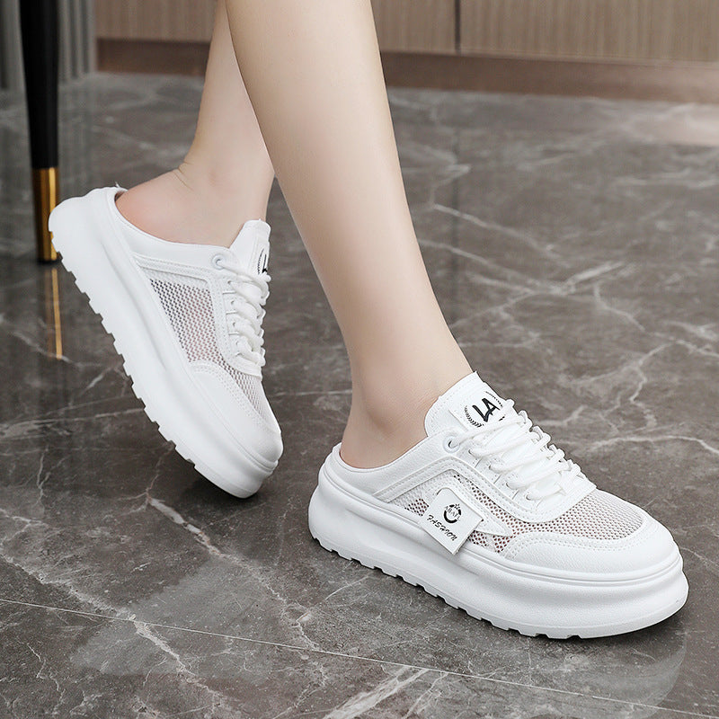 Damen sportliche Slip-On Sneakers mit atmungsaktiver Mesh-Oberfläche EB