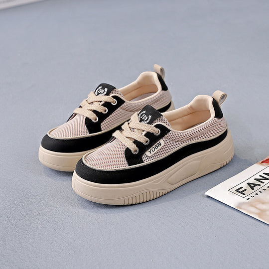 Damen Bequeme Sneakers mit luftigen Mesh-Einsätzen und auffälligem Design EB