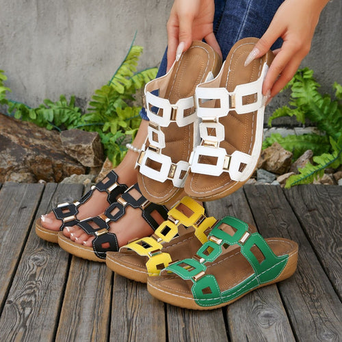 Damen Komfortable und stilvolle Riemchen-Sandalen EB