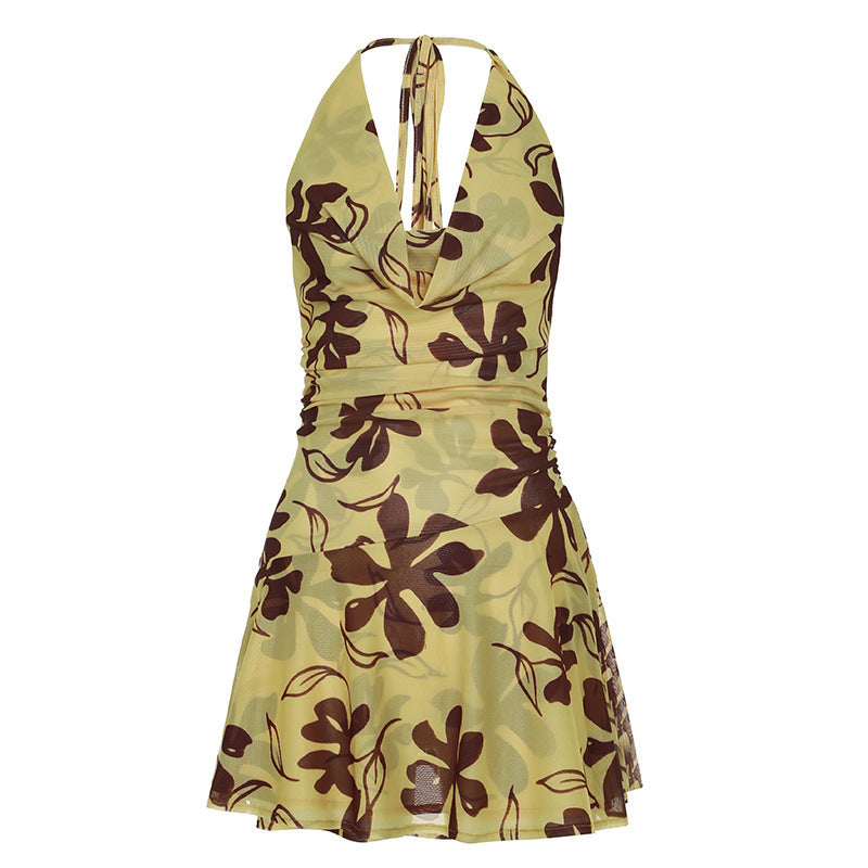 Damen Sommerliches A-Linienkleid mit floralem Druck EB