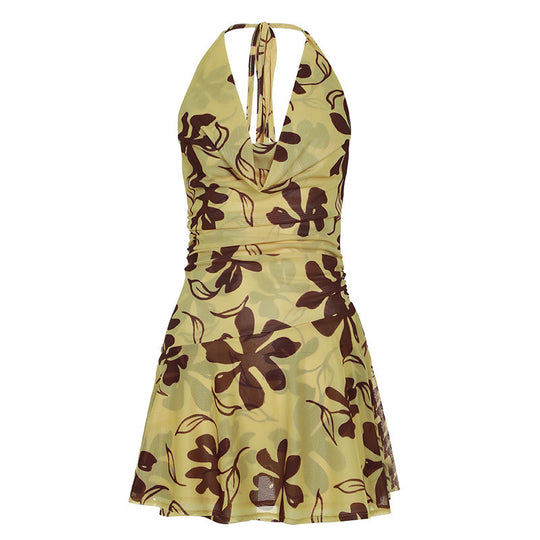 Damen Sommerliches A-Linienkleid mit floralem Druck EB