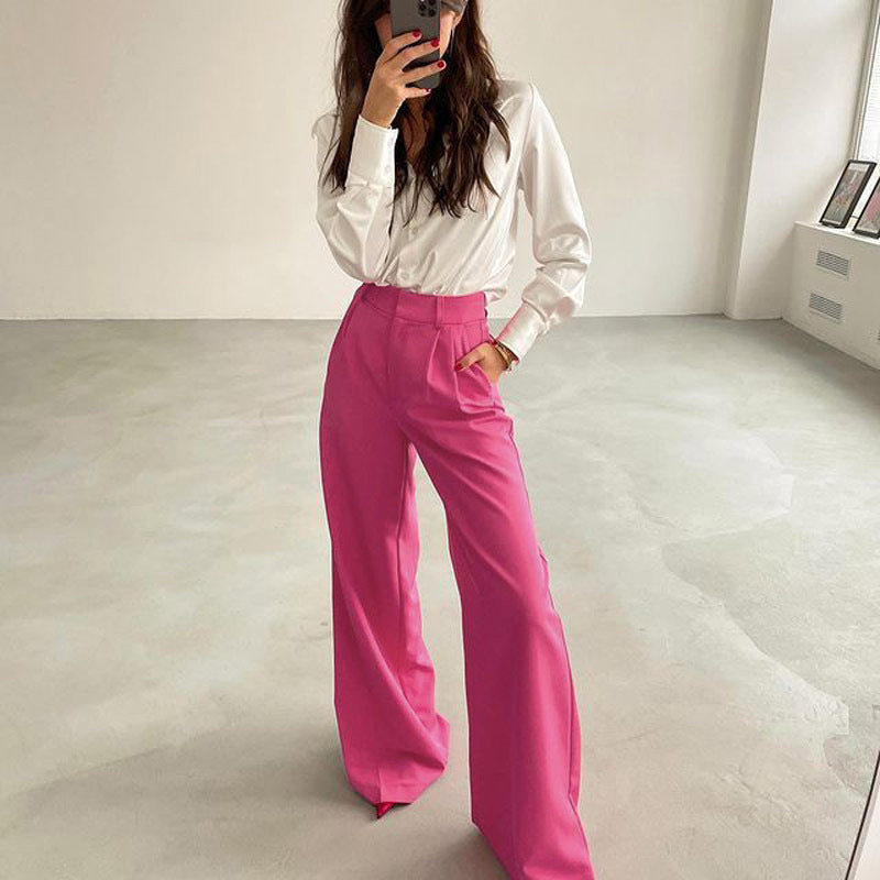 Damen Weite Palazzo-Hose mit eleganter Taillierung und modischem Schnitt EB