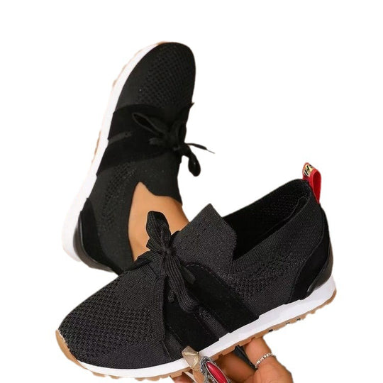 Damen nan leichte Strick-Sneaker mit ergonomischem Memory-Fußbett und rutschfester Profilsohle EB