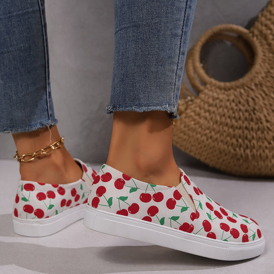 Damen Slip-On Sneakers mit fruchtigem Design EB