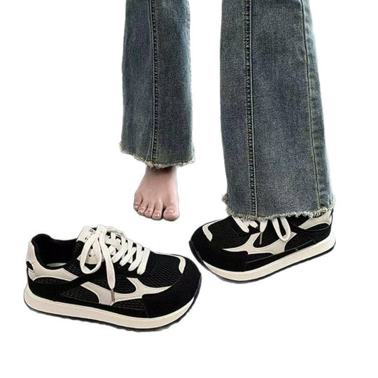 Damen Sportive Lifestyle Sneakers mit atmungsaktiver Mesh-Oberfläche und dämpfender Sohle EB