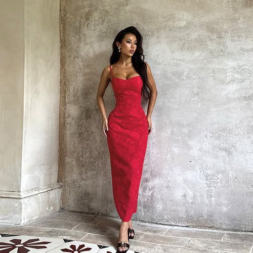 Damen figurbetontes Spitzenkleid mit Herz-Ausschnitt und Spaghetti-Trägern EB