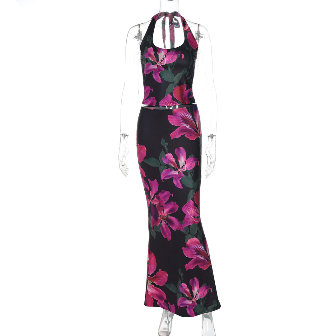 Damen Elegantes Maxikleid mit verführerischem Halterneck EB