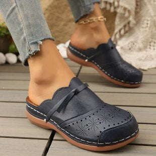Damen Komfortable und elegante Clogs mit stilvollem Lochdesign EB