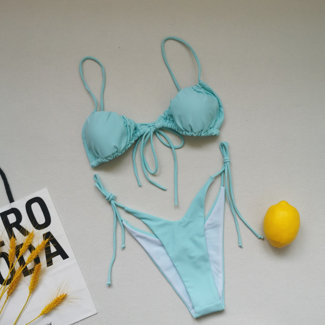 Damen Triangel-Bikini mit regulierbaren Bindebändern EB