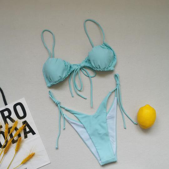 Damen Triangel-Bikini mit regulierbaren Bindebändern EB