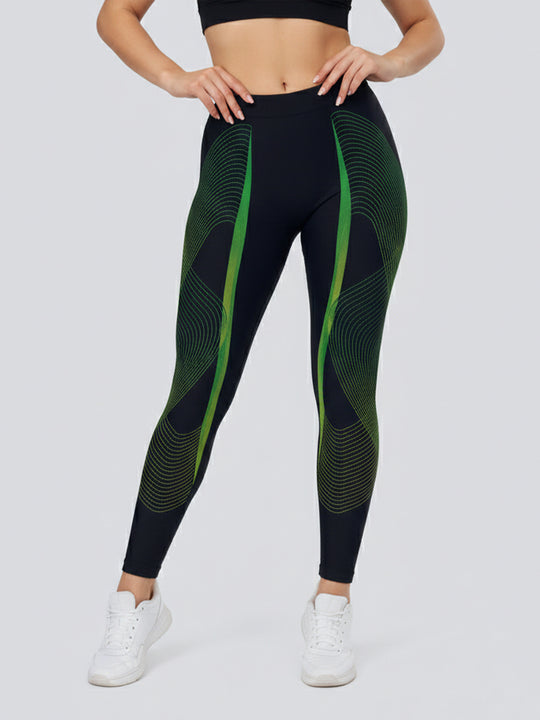 Damen Sportlegging mit stilvollem grafischen Design EB