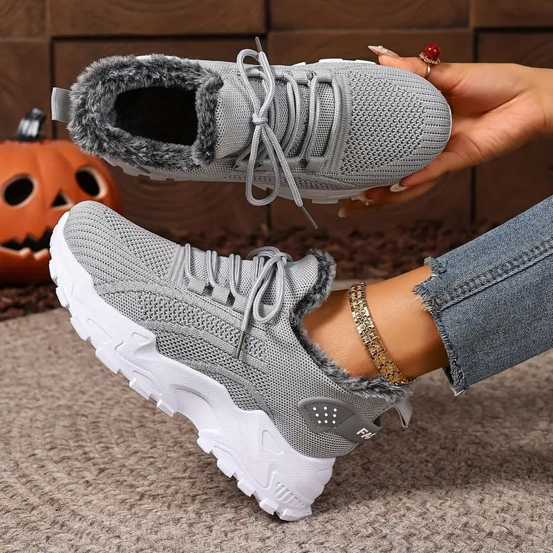 Damen Sportliche Sneakers mit kuscheligem Innenfutter EB