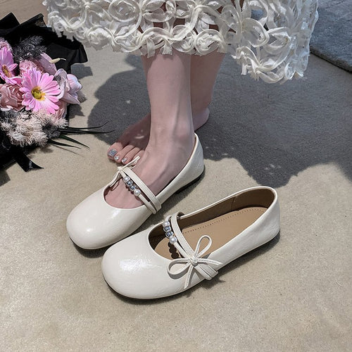 Damen Ballerinas mit Schmuckdetail und elegantem Riemen EB