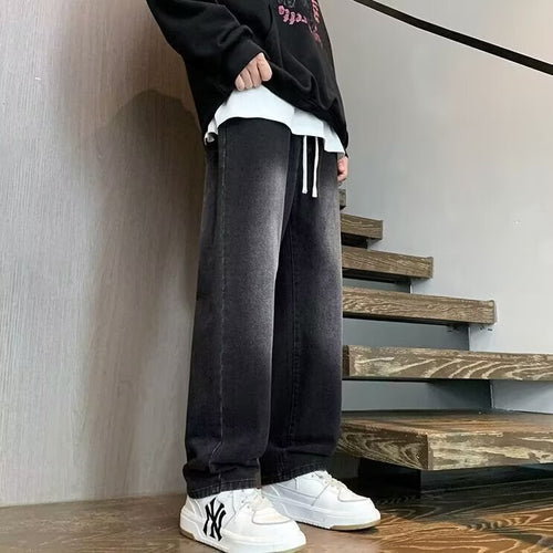 Herren lässige Weite Denim-Hose mit modernem Schnitt EB