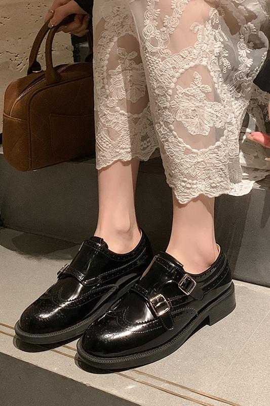 Damen Schnürschuhe mit doppeltem Riemen EB