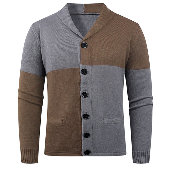 Herren Strickjacke mit modernem Zopfmuster und praktischen Taschen EB