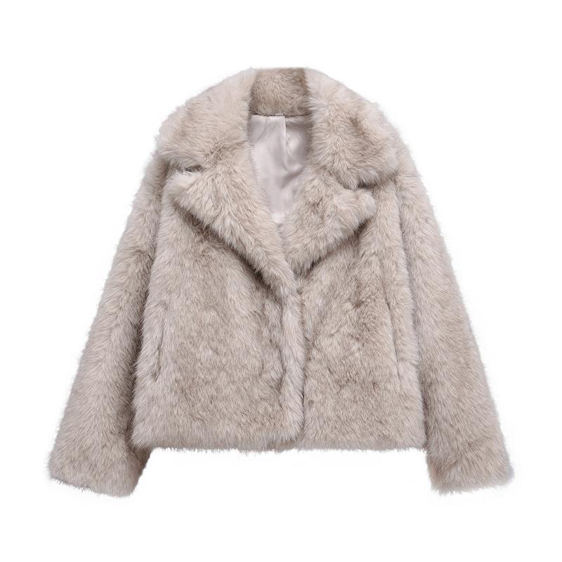 Damen modischer Fellblazer EB