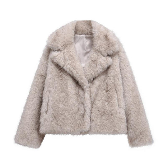 Damen modischer Fellblazer EB