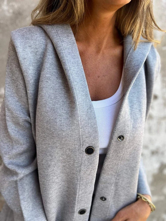 EB | Einfarbige Mid Length Strickjacke