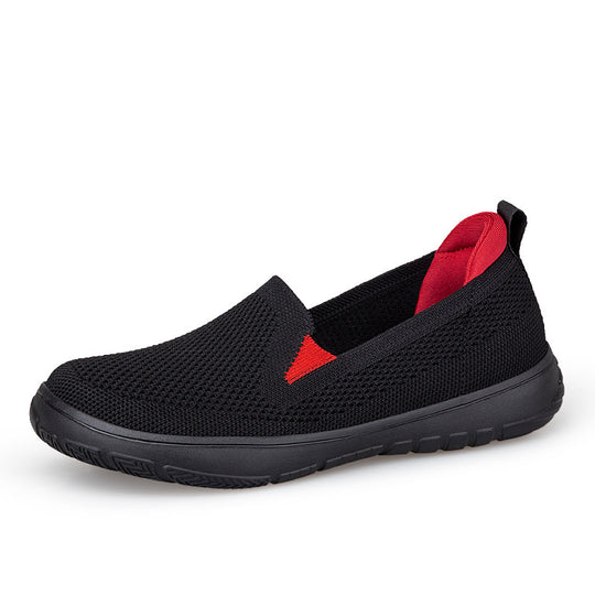 Damen Slip-On Freizeitschuhe mit atmungsaktiver Mesh-Oberfläche und flexibler Sohle EB
