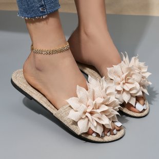 Damen Badeschuhe mit floralem Dekor EB