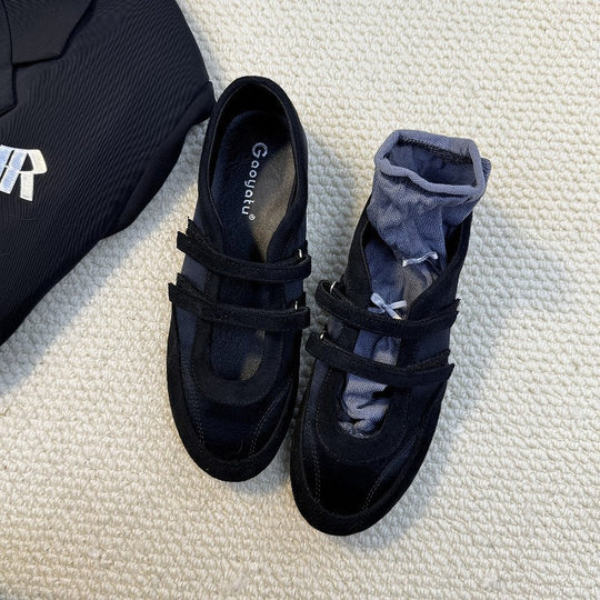 Damen multifunktionale Trainingsschuhe mit rutschfestem Obermaterial und verstellbaren Riemen EB