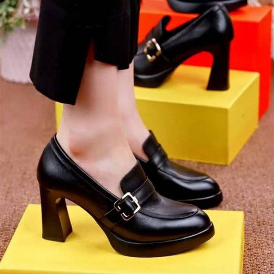 Damen Elegante Pumps mit modischer Schnallenverzierung EB