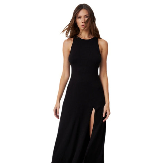 Damen Maxikleid mit seitlichem Schlitz EB