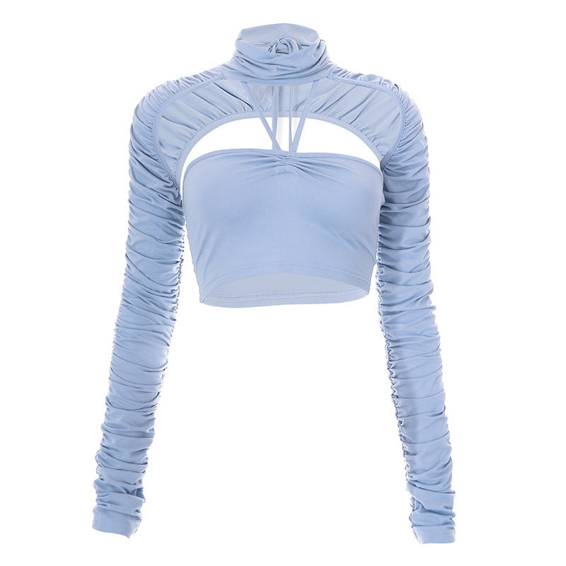 Damen trendiges Oberteil mit raffiniertem Schlauchdesign EB