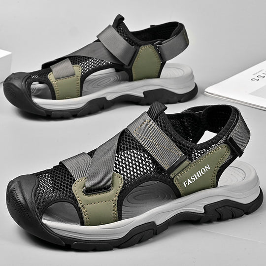 Damen Atmungsaktive Sport-Sandalen mit rutschfester Sohle und verstellbaren Riemen EB