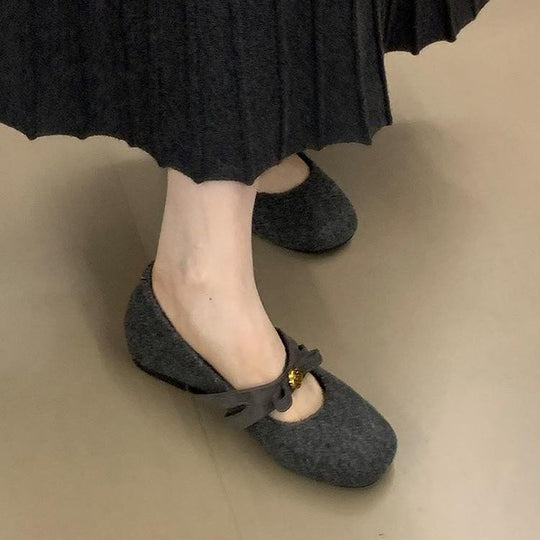 Damen Ballerinas mit modischem Schleifen-Applikation und bequemem Fußbett EB