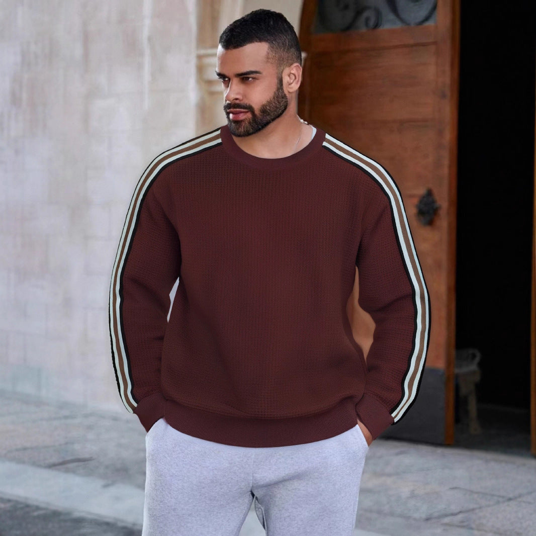 Herren Sportlicher Sweatshirt mit strukturierter Oberfläche und modernen Streifen EB