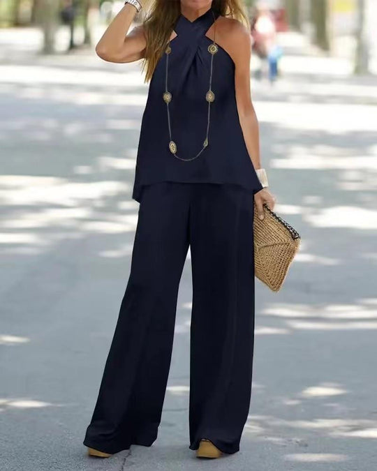 Damen Elegantes und luftiges Ensemble mit weitem Bein EB