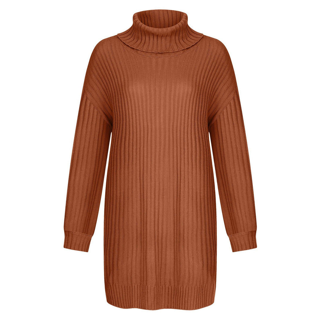Damen Strickkleid mit hohem Kragen EB
