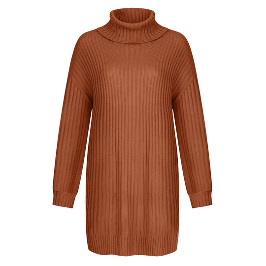 Damen Strickkleid mit hohem Kragen EB