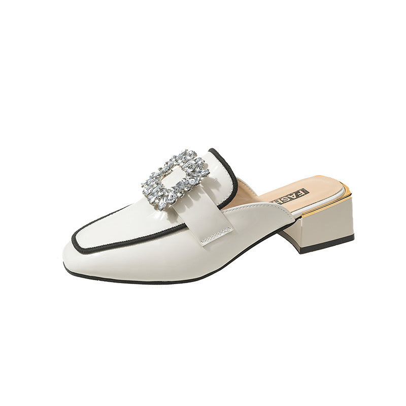 Damen Glamouröse Mules mit funkelndem Bling-Riemen EB