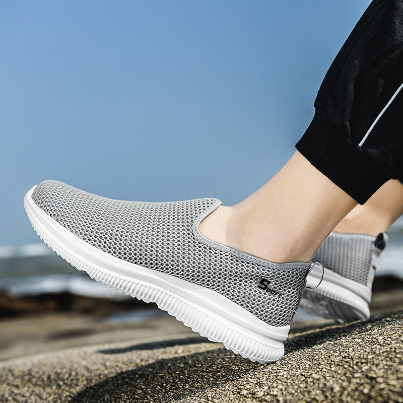 Damen Atmungsaktive Slip-On Freizeitschuhe mit rutschfester Sohle EB