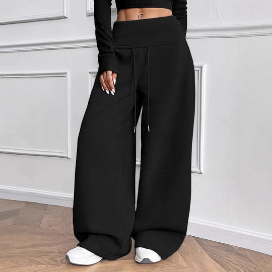 Damen Weite Jogginghose mit elastischem Taillenbund EB